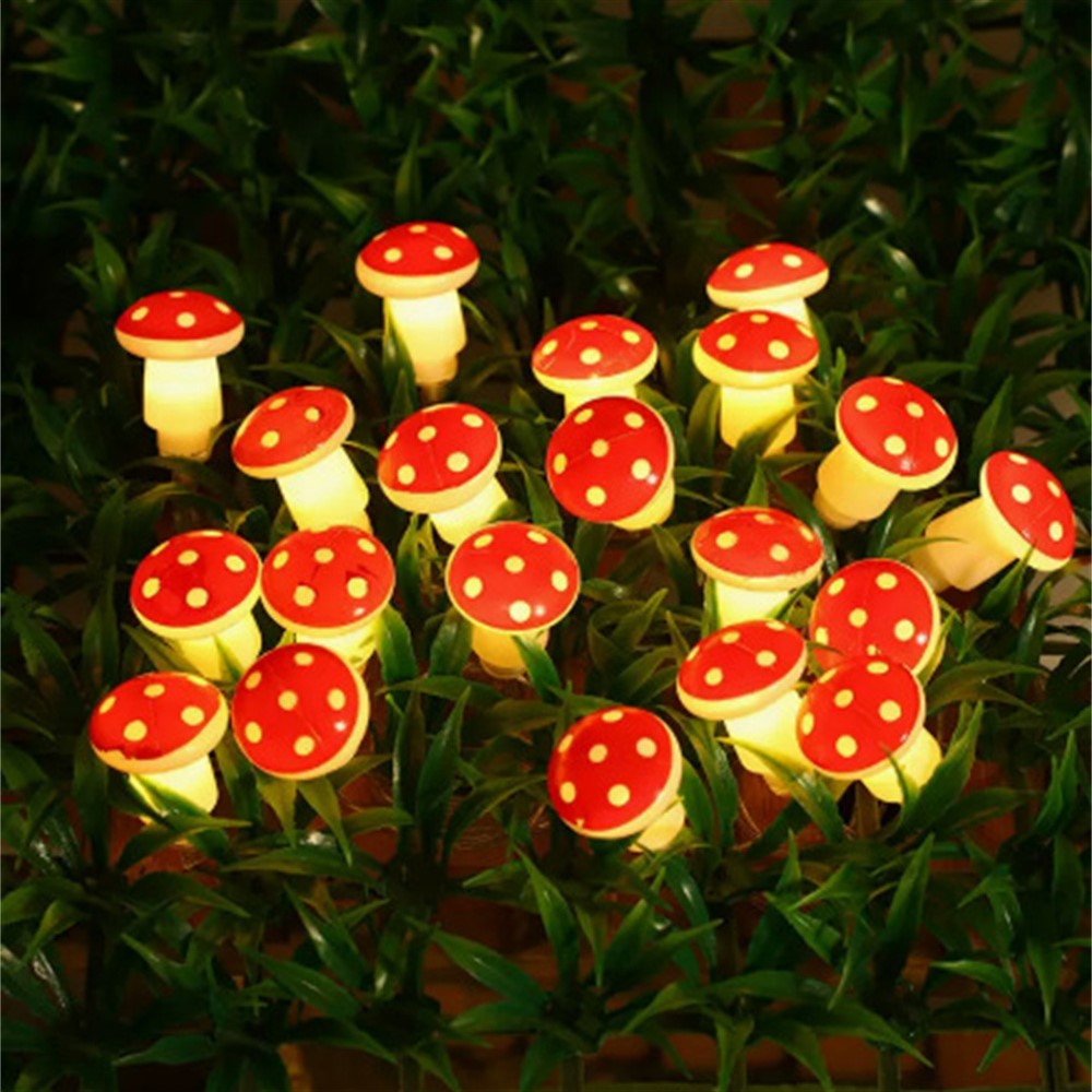 1.5m 10 LED Mushroom Decor Fairy Lights Battery Operated String Lights Gifts