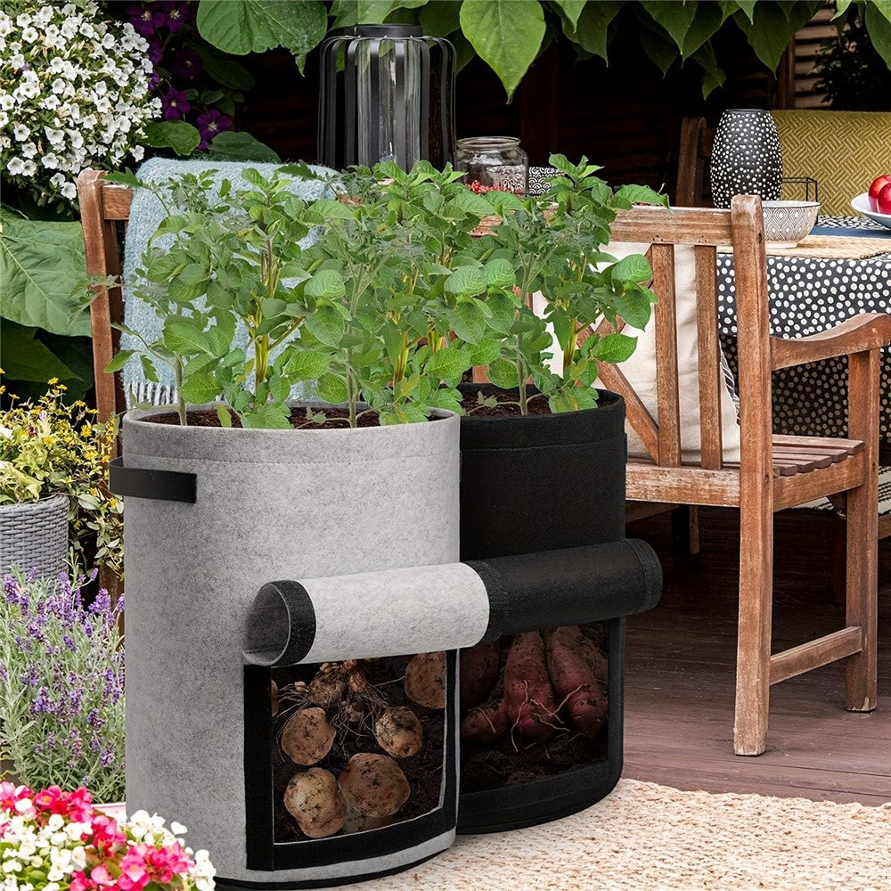 10 Gallon Vegetable Seedling Bag Non-Woven Fabric Potato Growing Bucket Planting Bag
