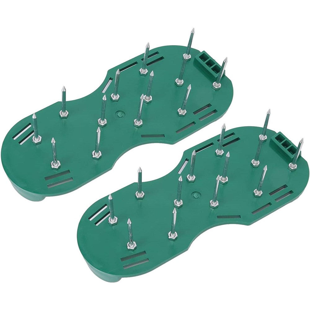 1 Pair Lawn Aerator Spikes Shoes Adjustable Straps Garden Lawn Soil Loosening Shoes
