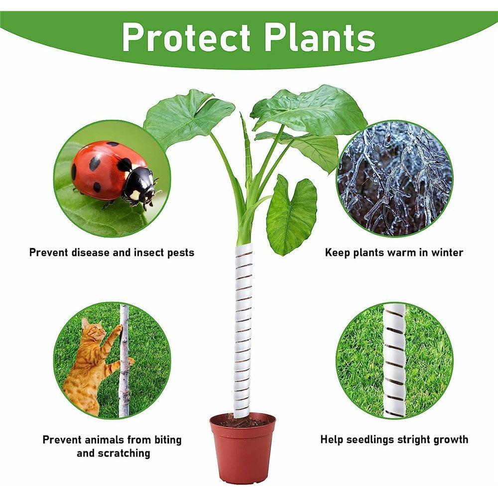 1 Large + 1 Small Tree Trunk Cover Plastic Tree Trunk Wrap Pipe Bark Protectors