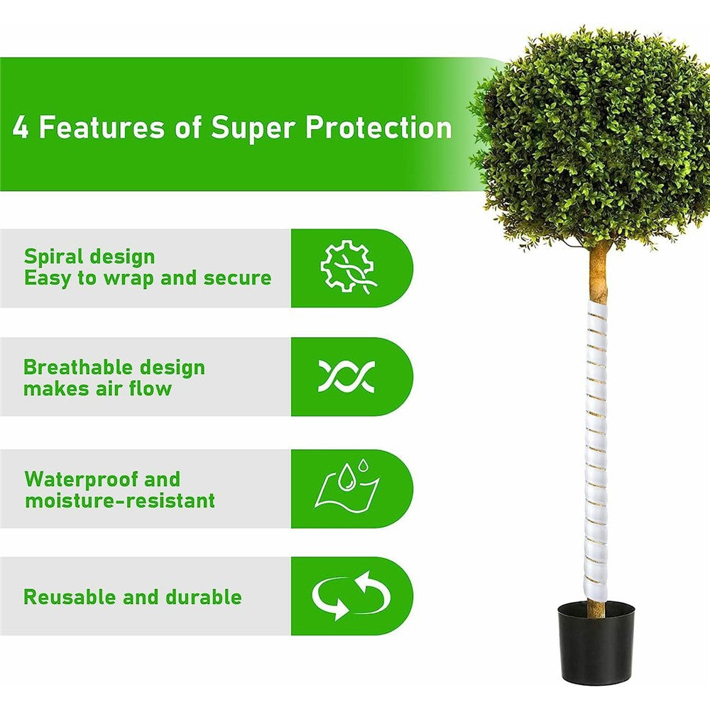 1 Large + 1 Small Tree Trunk Cover Plastic Tree Trunk Wrap Pipe Bark Protectors