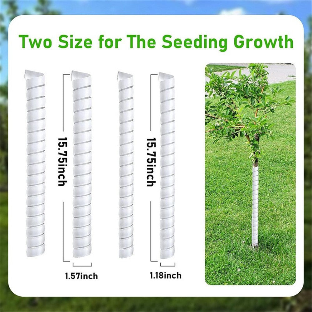 1 Large + 1 Small Tree Trunk Cover Plastic Tree Trunk Wrap Pipe Bark Protectors