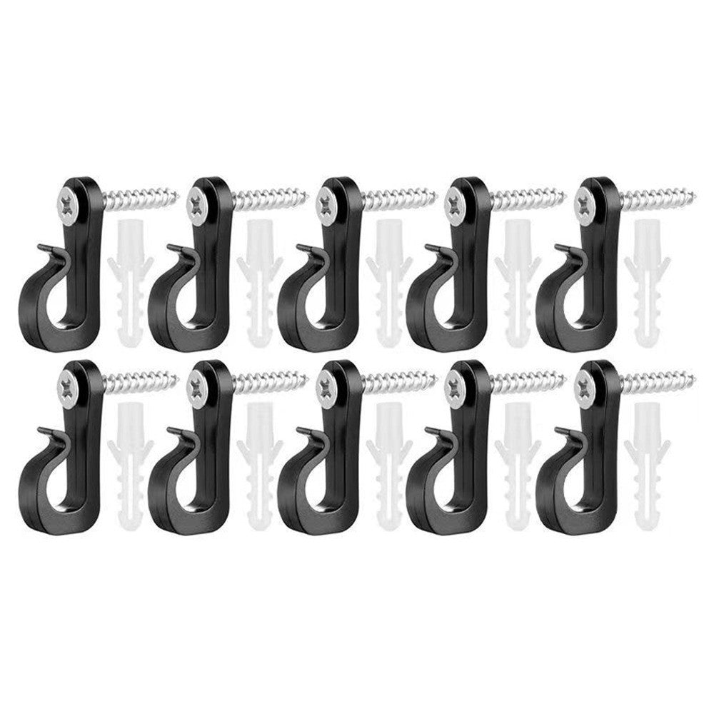 10-Pack Outdoor Hanging Plant Hooks for String Lights - Heavy-Duty Screw-In Expansion Anchors