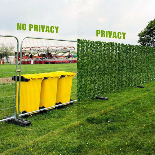 0.5 x 0.5m Dark Maple Leaf Artificial Hedge Faux Leaf Privacy Screen Fence Garden Balcony Decorative Barrier