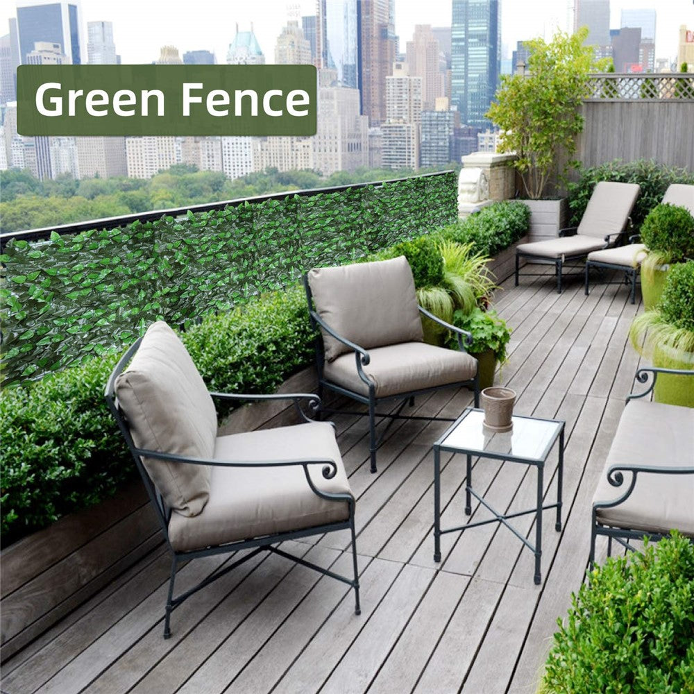 0.5m x 1m Light Green Maple Leaf Privacy Fence Screen Artificial Plant Hedges for Outdoor Garden Decor