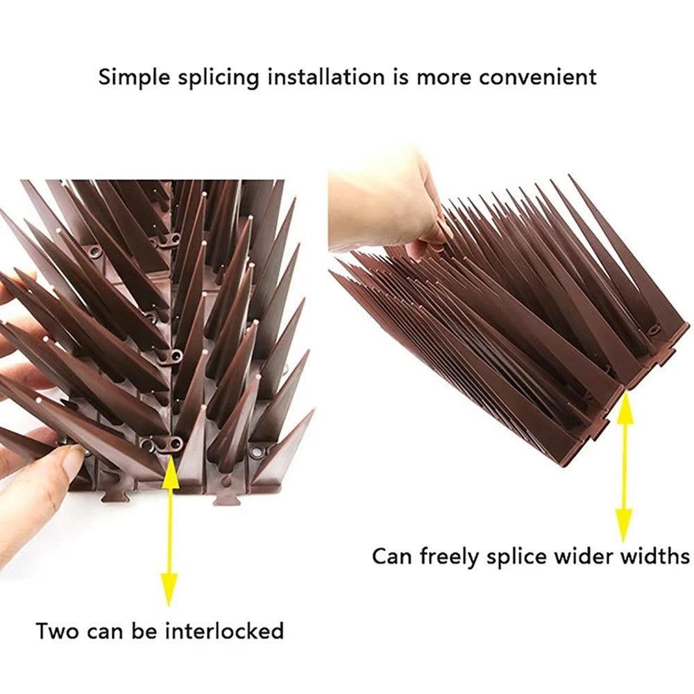 6Pcs Garden Anti-Climbing Spikes Birds Cats Repellent Wall Fence Protection Device