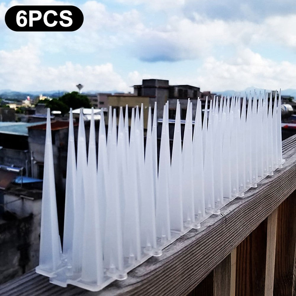 6Pcs Garden Anti-Climbing Spikes Birds Cats Repellent Wall Fence Protection Device