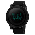SKMEI 1142 Multifunctional Men Outdoor Sports Noctilucent Waterproof Silica Gel Digital Watch