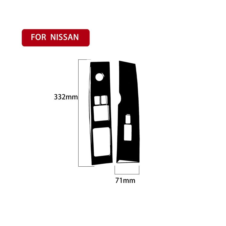 For Nissan 350Z 2003-2005 2pcs Car Window Lift Decorative Sticker, Left Drive, Car Window Lift, Left Drive