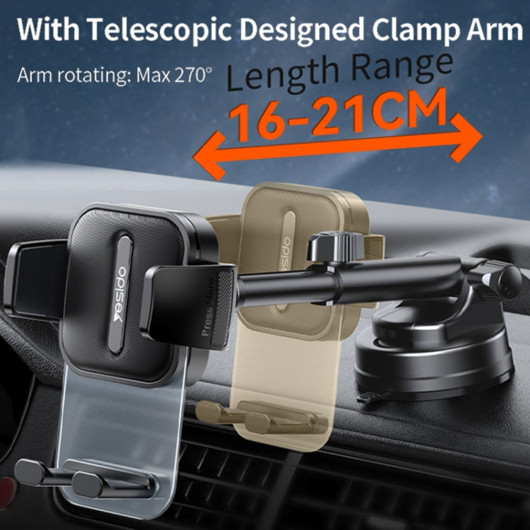 Yesido C261 Suction Cup Type Telescopic Car Phone Holder, C261