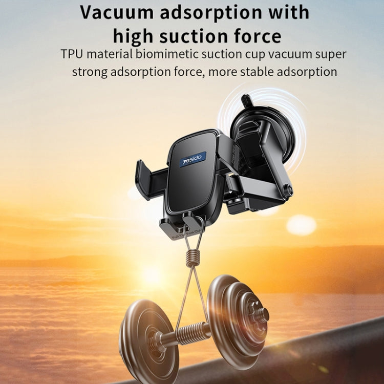 Yesido C262 Suction Cup Retractable Adjustable Car Phone Holder, C262