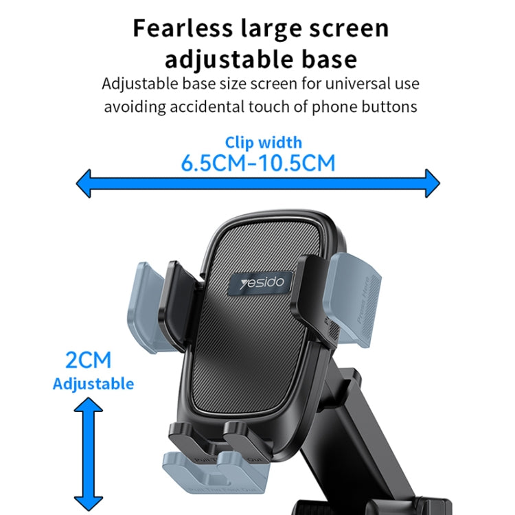 Yesido C262 Suction Cup Retractable Adjustable Car Phone Holder, C262