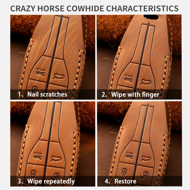 For Cadillac 4-button C090 Car Key Leather Protective Case, C090