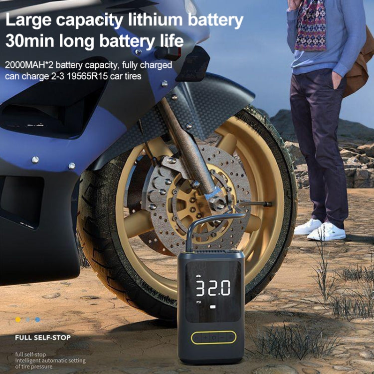 ATJ-8466 Portable Car Tire Air Pump Digital Display Wireless Electric Air Pump, Style: Lithium Battery, Lithium Battery Style