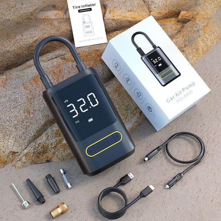 ATJ-8466 Portable Car Tire Air Pump Digital Display Wireless Electric Air Pump, Style: Dual Power, Dual Power Style