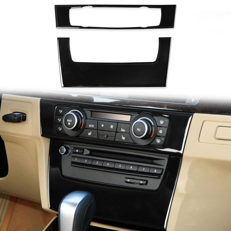 For BMW 3 Series E90/E92 2005-2012 Car Air Conditioner CD Control Panel High without Holes Decorative Sticker, Left and Right Drive Universal, Car Air Conditioner CD Control Panel High without Holes