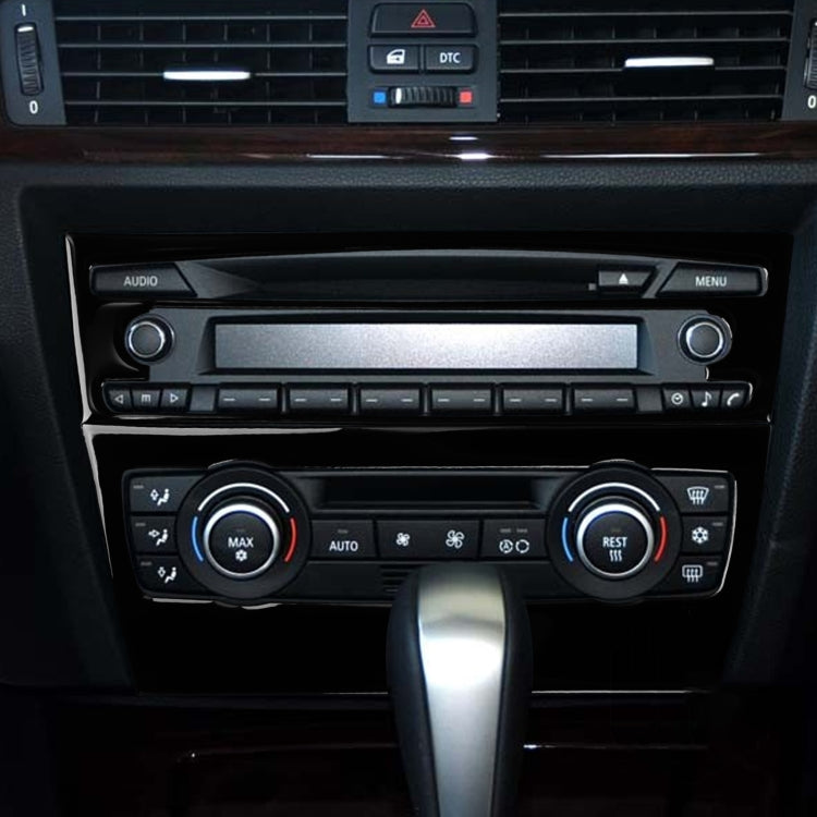 For BMW 3 Series E90/E92 2005-2012 2pcs Car Air Conditioner CD Control Panel Non-navigation without Holes Decorative Sticker, Left and Right Drive Universal, Car Air Conditioner CD Control Panel