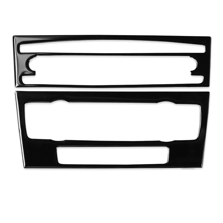 For BMW 3 Series E90/E92 2005-2012 2pcs Car Air Conditioner CD Control Panel Non-navigation with Holes Decorative Sticker, Left and Right Drive Universal, Car Air Conditioner CD Control Panel Non-navigation with Holes