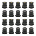 20 in 1 M6 Universal Motorcycle Windshield Brass Nuts, M6