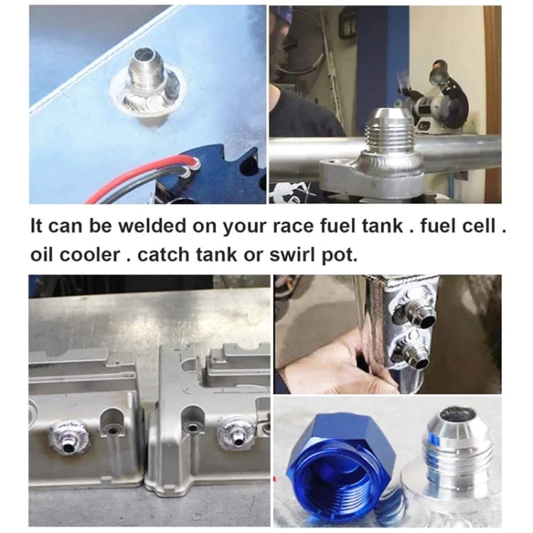 AN8 Car Oil Pipe Joint Breathable Pot Connector, AN8