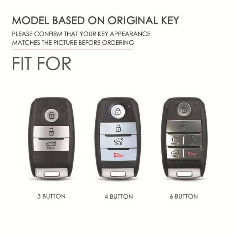 For Kia C134 6-button Hallmo Car Cowhide Leather Key Protective Cover Key Case, C134
