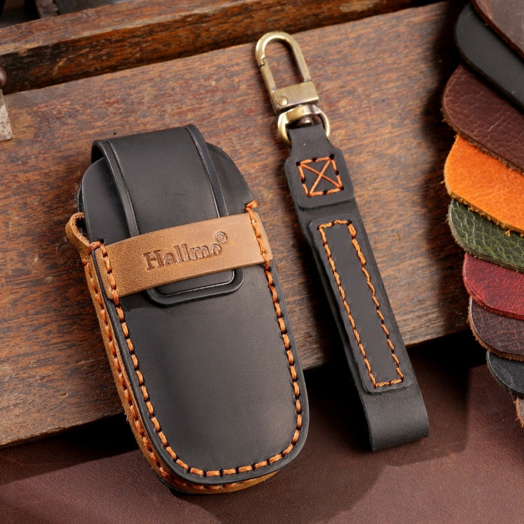 For Nissan Teana / Ariya 4-button Start Hallmo Car Cowhide Leather Key Protective Cover Key Case, 4-button Start