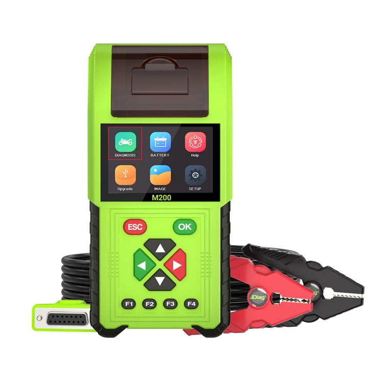 JDiag M200 8V-30V OBD Motorcycles Diagnostic Instrument with Data Printing, M200
