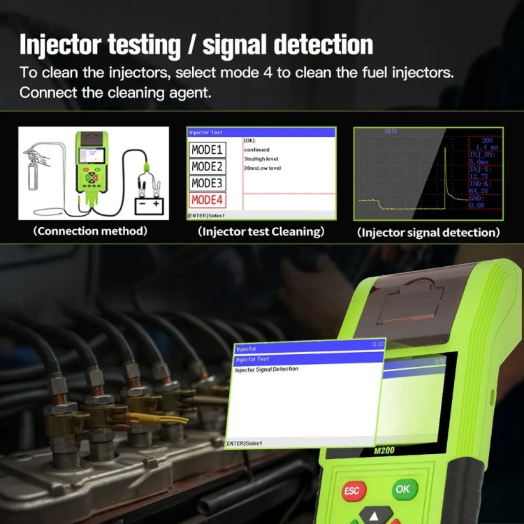 JDiag M200 8V-30V OBD Motorcycles Diagnostic Instrument with Data Printing, Standard Version, M200 Standard Version