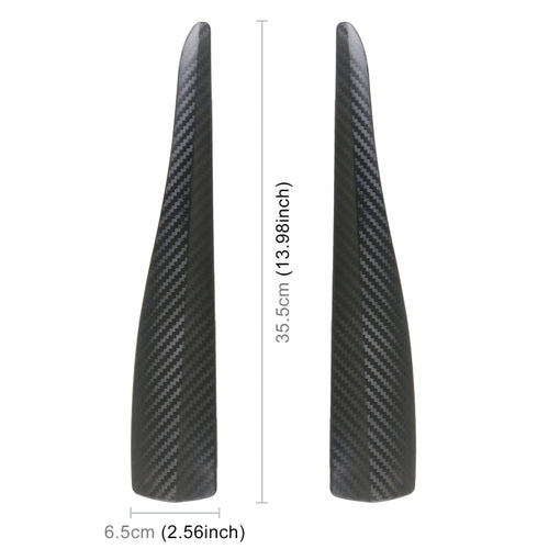 1 Pair Car Carbon Fiber Silicone Bumper Strip, Style: Long, Carbon Fiber