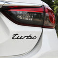 Car TURBO Personalized Aluminum Alloy Decorative Stickers, Size: 13x3x0.3cm