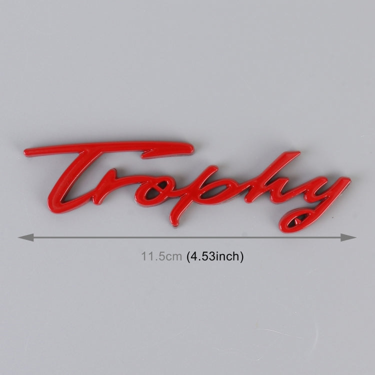 Car TROPHY Personalized Aluminum Alloy Decorative Stickers, Size: 11.5x2.5x0.35cm