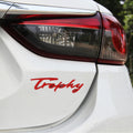 Car TROPHY Personalized Aluminum Alloy Decorative Stickers, Size: 11.5x2.5x0.35cm