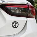Car No Smoking Sign Universal Personalized Aluminum Alloy Decorative Sticker, Size: 5 x 0.33cm