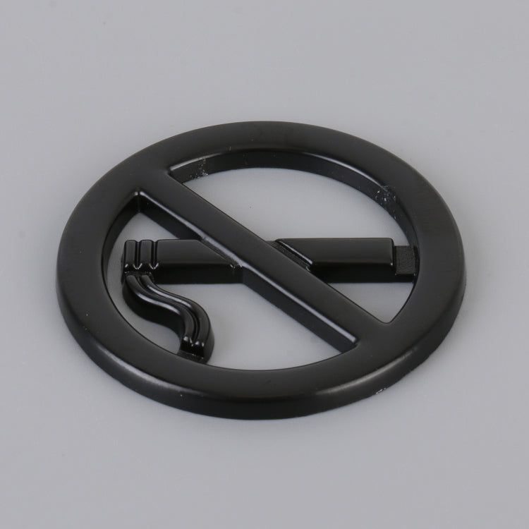Car No Smoking Sign Universal Personalized Aluminum Alloy Decorative Sticker, Size: 5 x 0.33cm