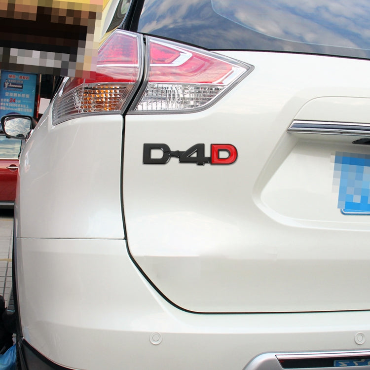 Car D4D Personalized Aluminum Alloy Decorative Stickers, Size:10 x 2.5cm, D4D