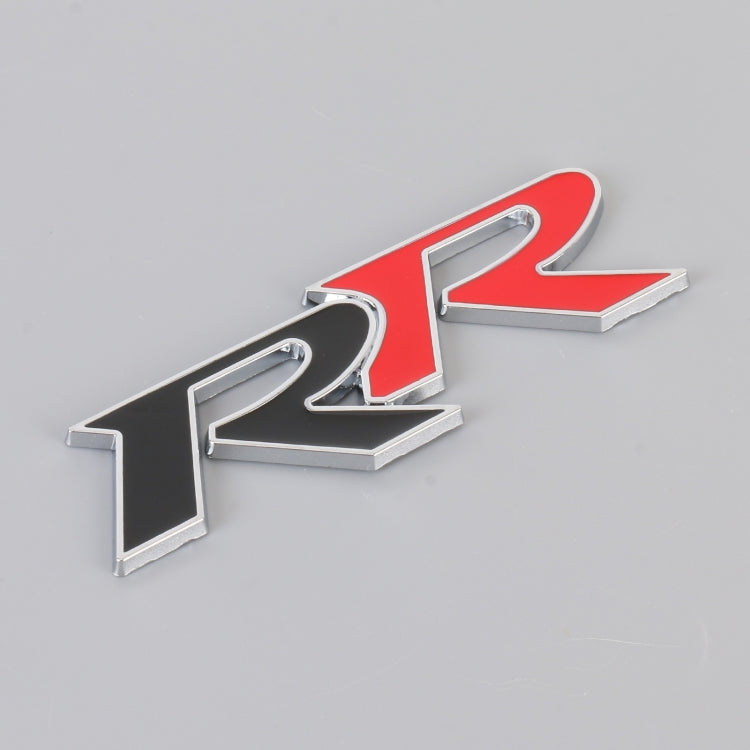 Car Dual R Metal Stickers Personalized Aluminum Alloy Decorative Stickers, Size:11 x 3.5cm
