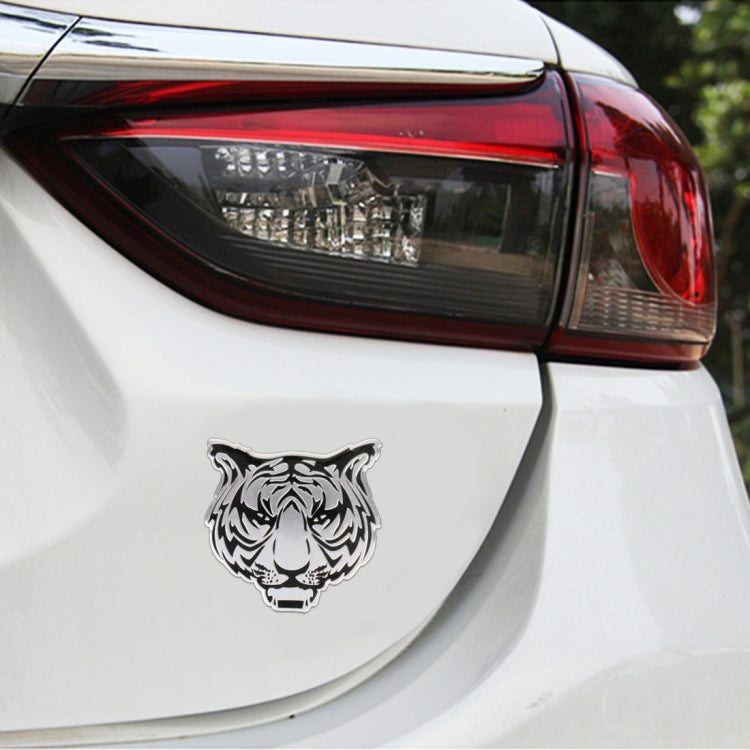 Car Tiger Metal Stickers Personalized Aluminum Alloy Decorative Stickers, Size:8 x 7.5cm, Tiger Stickers