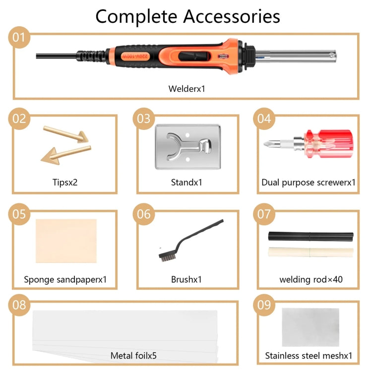 100W Electric Soldering Iron Plastic Welding Machine Car Bumper Repair Plier, UK Plug, UK Plug