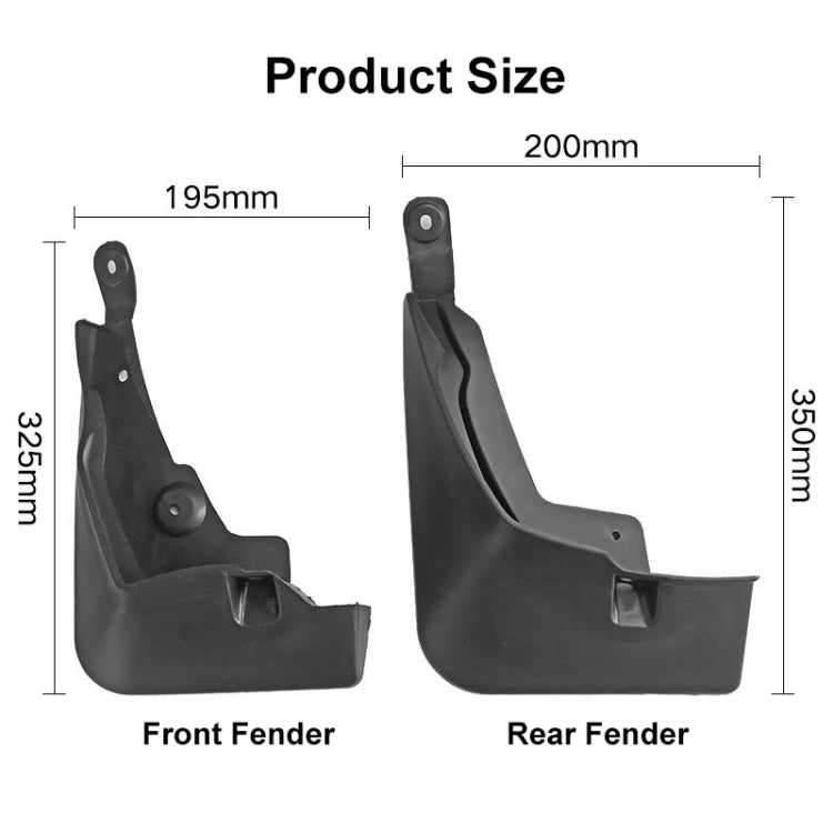 For Toyota RAV4 2019-2022 4pcs/Set Car Auto Soft Plastic Splash Flaps Fender Guard, For Toyota RAV4 2019