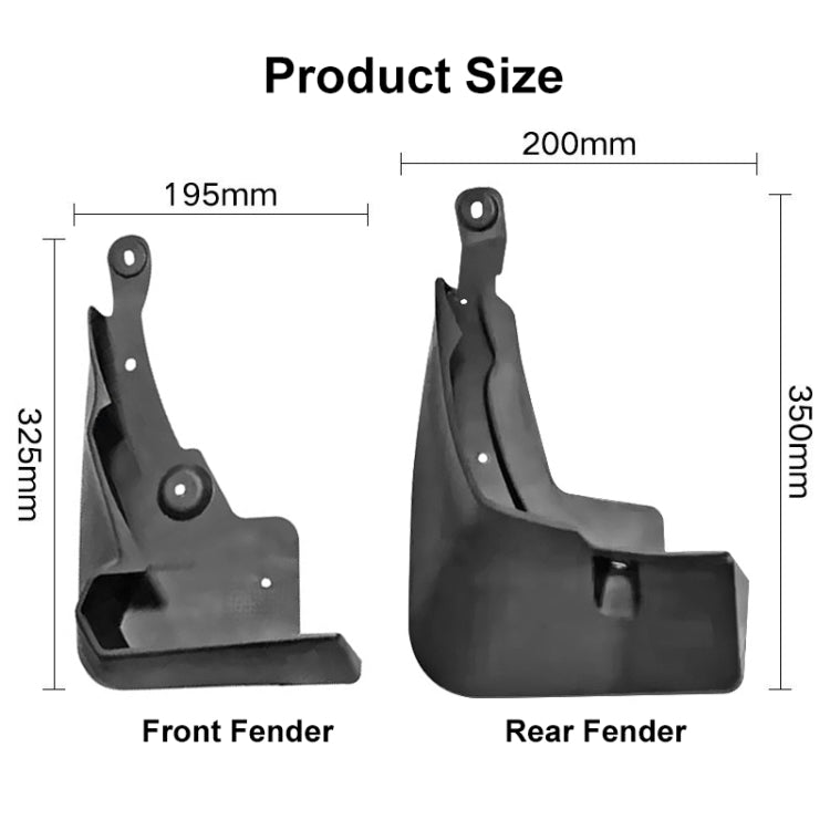 For Toyota RAV4 2019-2022 4pcs/Set Car Auto Soft Plastic Splash Flaps Fender Guard with Pedal, For Toyota RAV4 2019 with Pedal