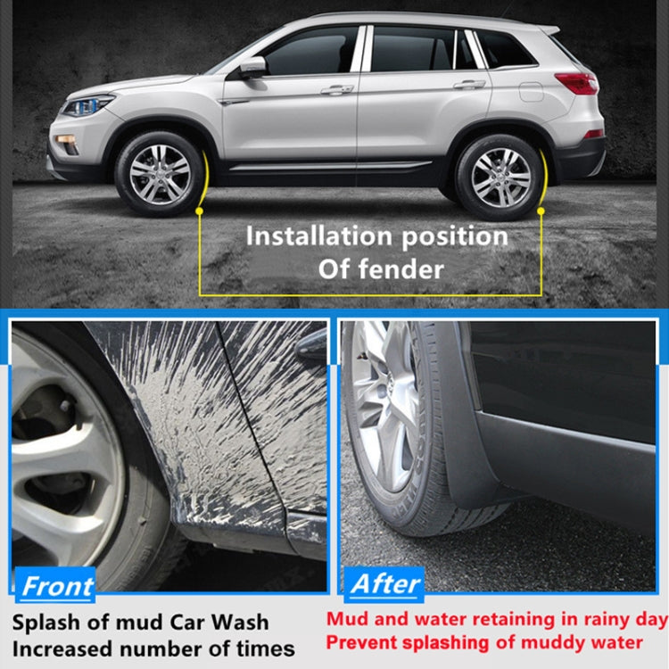 For Toyota RAV4 2019-2022 4pcs/Set Car Auto Soft Plastic Splash Flaps Fender Guard with Pedal, For Toyota RAV4 2019 with Pedal