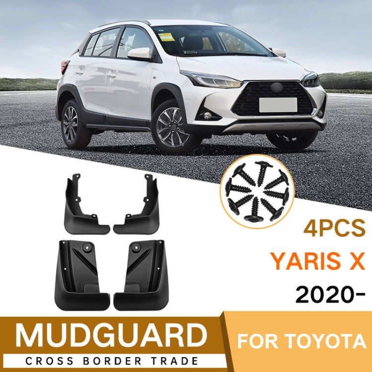 For Toyota Yaris X 2020-2023 4pcs/Set Car Auto Soft Plastic Splash Flaps Fender Guard, For Toyota Yaris X 2020-2023