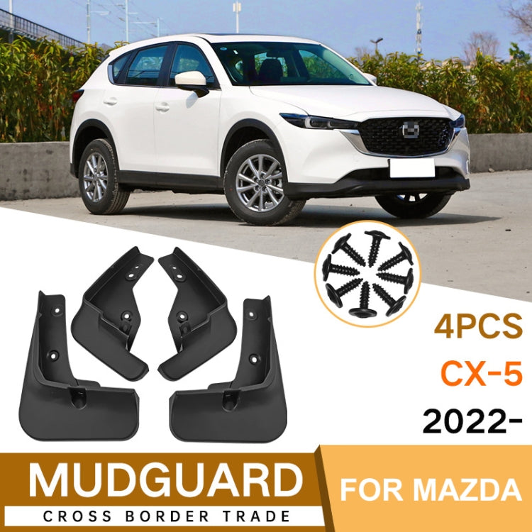 For Mazda CX-5 2022 4pcs/Set Car Auto Soft Plastic Splash Flaps Fender Guard, For Mazda CX-5 2022