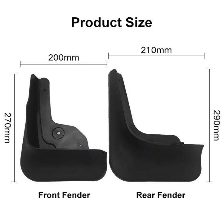 For Hyundai China / USA Version Tucson 2021-2022 4pcs/Set Car Auto Soft Plastic Splash Flaps Fender Guard, For Hyundai China / USA Version Tucson 2021-2022
