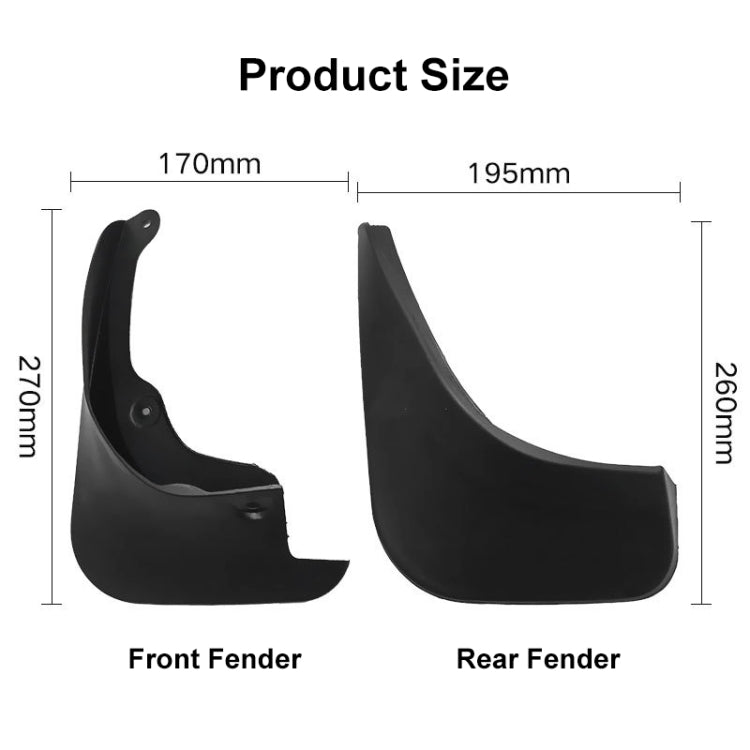 For Toyota Yaris 2006-2011 4pcs/Set Car Auto Soft Plastic Splash Flaps Fender Guard, For Toyota Yaris 2006-2011