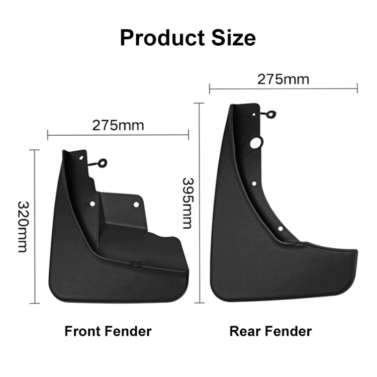 For Jeep Grand Cherokee 2011-2021 4pcs/Set Car Auto Soft Plastic Splash Flaps Fender Guard, For Jeep Grand Cherokee 2011-2021