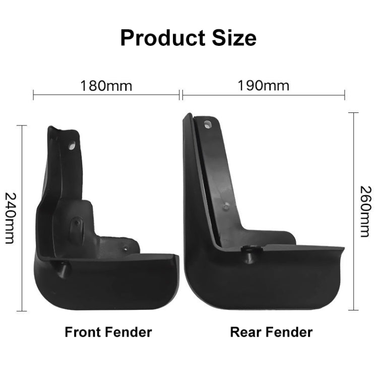 For Toyota Camry Sport 2018-2021 4pcs/Set Car Auto Soft Plastic Splash Flaps Fender Guard, For Toyota Camry Sport 2018-2021