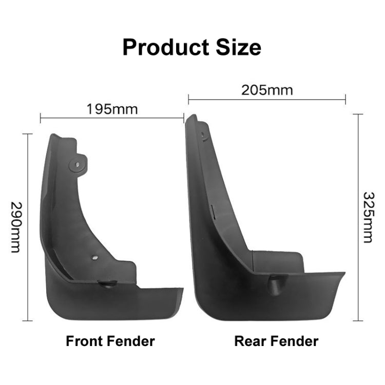 For Corolla Cross 2020 4pcs/Set Car Auto Soft Plastic Splash Flaps Fender Guard, For Toyota Corolla Cross  2020-2025
