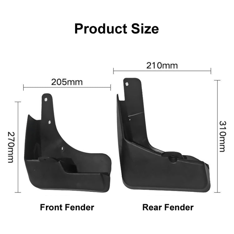 For Nissan X-TRAIL 2014-2020 4pcs/Set Car Auto Soft Plastic Splash Flaps Fender Guard, For Nissan X-TRAIL 2014-2020