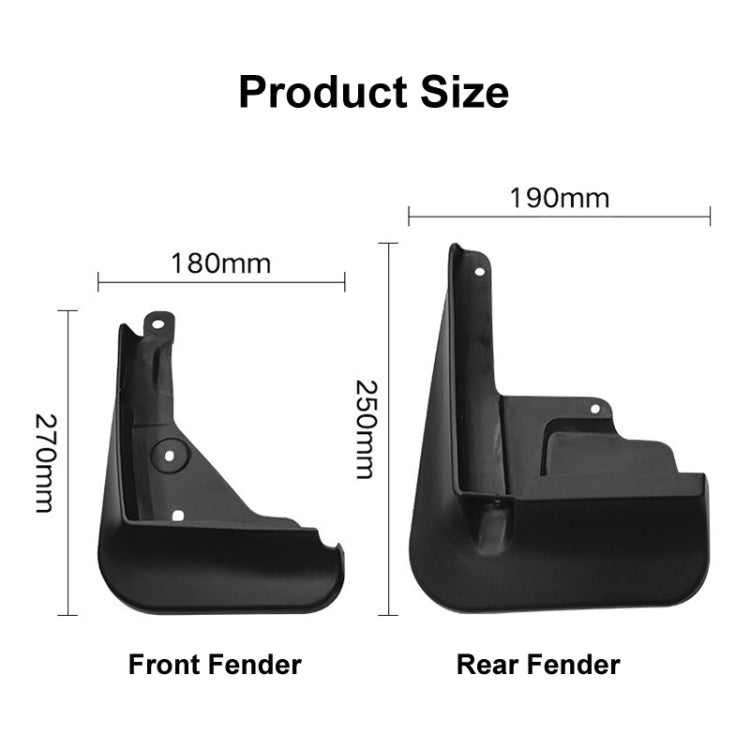 For Toyota Corolla 2020-2023 US 4pcs/Set Car Auto Soft Plastic Splash Flaps Fender Guard, For Toyota Corolla 2020-2023 US
